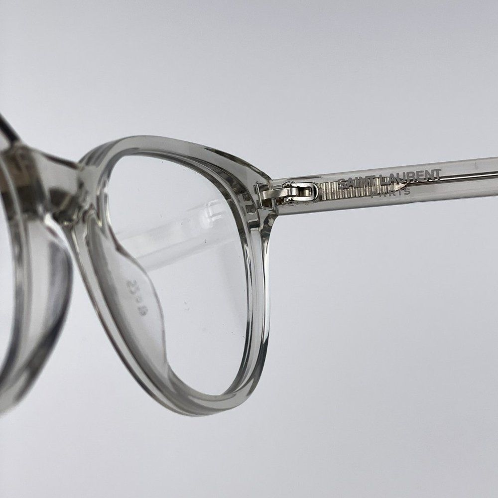 Saint Laurent SL589 003 Eyeglasses Beige Clear Oval Women - Picture 9 of 12